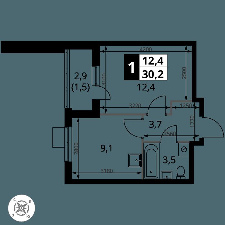 1-BD Apartment Sale, 30.2 sq. m. at Pervy Donskoj, zhiloy mikrorayon Sapronovo, derevnya Sapronovo, Leninskiy City District, Moscow Region, Russia #2 1-BD Apartment Sale, 30.2 sq. m. at Pervy Donskoj, zhiloy mikrorayon Sapronovo, derevnya Sapronovo, Leninskiy City District, Moscow Region, Russia #2