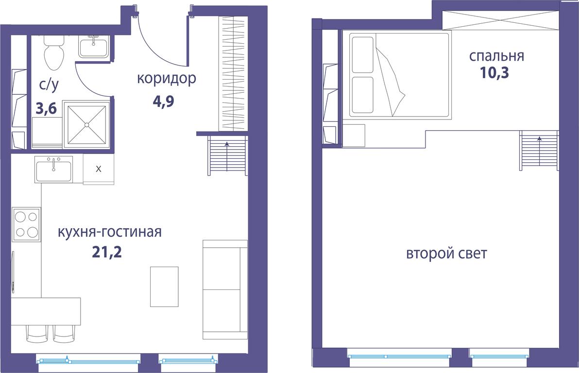 Продажа квартиры, 40,2 м² в ЖК «Символ», проезд Невельского, 6к1, Москва, Россия #1 Продажа квартиры, 40,2 м² в ЖК «Символ», проезд Невельского, 6к1, Москва, Россия #1