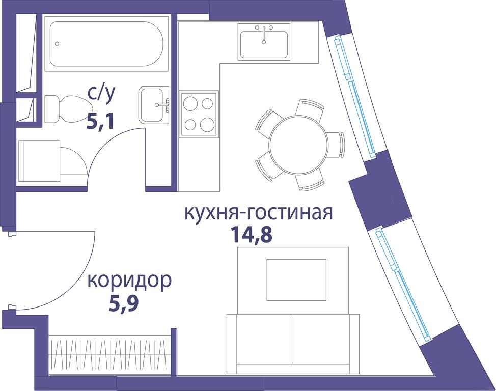 Продажа квартиры, 25,8 м² в ЖК «Символ», проезд Невельского, 6к1, Москва, Россия #1 Продажа квартиры, 25,8 м² в ЖК «Символ», проезд Невельского, 6к1, Москва, Россия #1