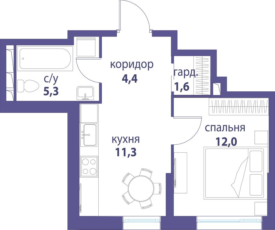 Продажа 1-комн. квартиры, 34,6 м² в ЖК «Символ», проезд Невельского, 6к1, Москва, Россия #1 Продажа 1-комн. квартиры, 34,6 м² в ЖК «Символ», проезд Невельского, 6к1, Москва, Россия #1