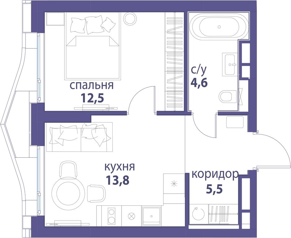 Продажа 1-комн. квартиры, 36,4 м² в ЖК «Символ», проезд Невельского, 6к1, Москва, Россия #1 Продажа 1-комн. квартиры, 36,4 м² в ЖК «Символ», проезд Невельского, 6к1, Москва, Россия #1