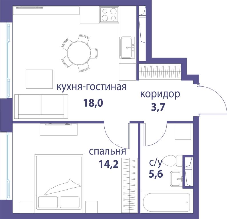 Продажа 1-комн. квартиры, 41,5 м² в ЖК «Символ», проезд Невельского, 6к1, Москва, Россия #1 Продажа 1-комн. квартиры, 41,5 м² в ЖК «Символ», проезд Невельского, 6к1, Москва, Россия #1