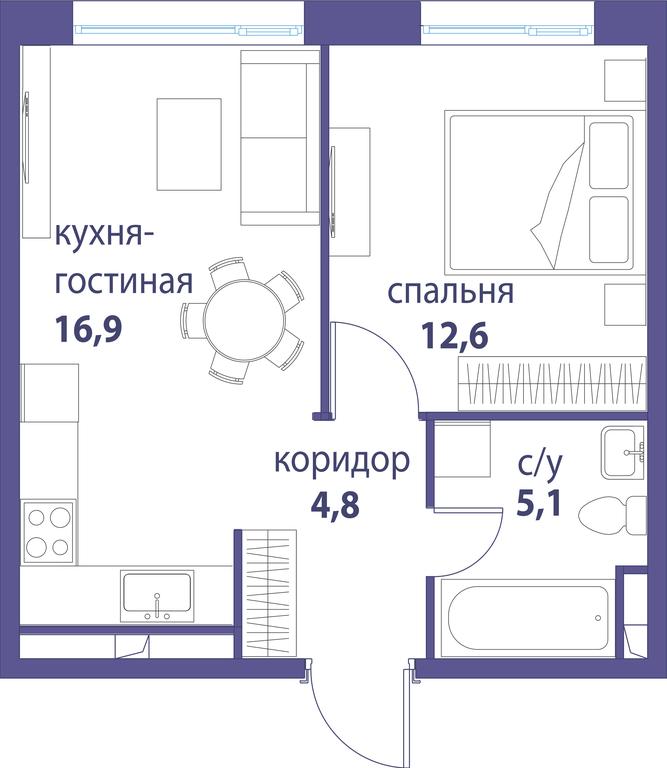 Продажа 1-комн. квартиры, 39,4 м² в ЖК «Символ», проезд Невельского, 6к1, Москва, Россия #1 Продажа 1-комн. квартиры, 39,4 м² в ЖК «Символ», проезд Невельского, 6к1, Москва, Россия #1