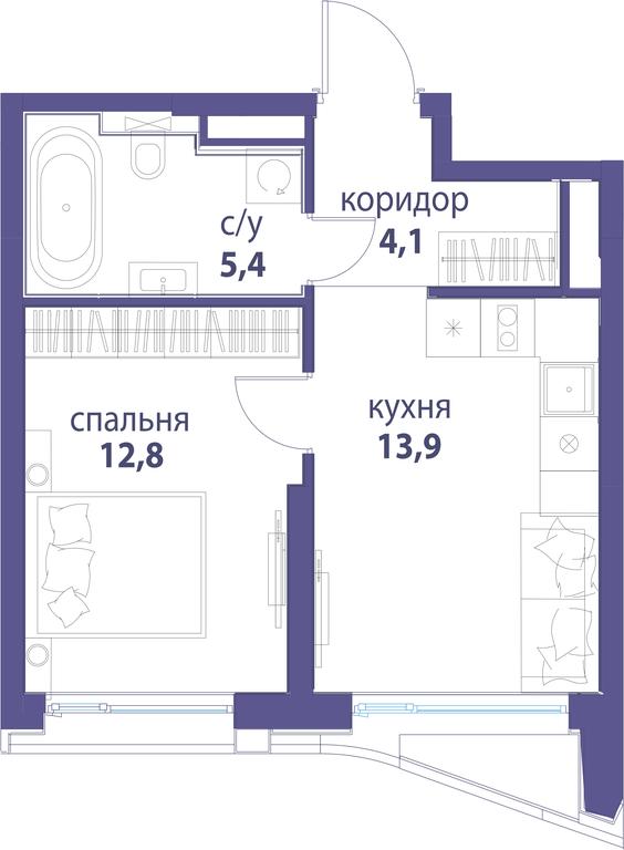 1-BD Apartment Sale, 36.2 sq. m. at Simvol, Nevelskogo Drive, 6к1, Moscow, Russia #1 1-BD Apartment Sale, 36.2 sq. m. at Simvol, Nevelskogo Drive, 6к1, Moscow, Russia #1