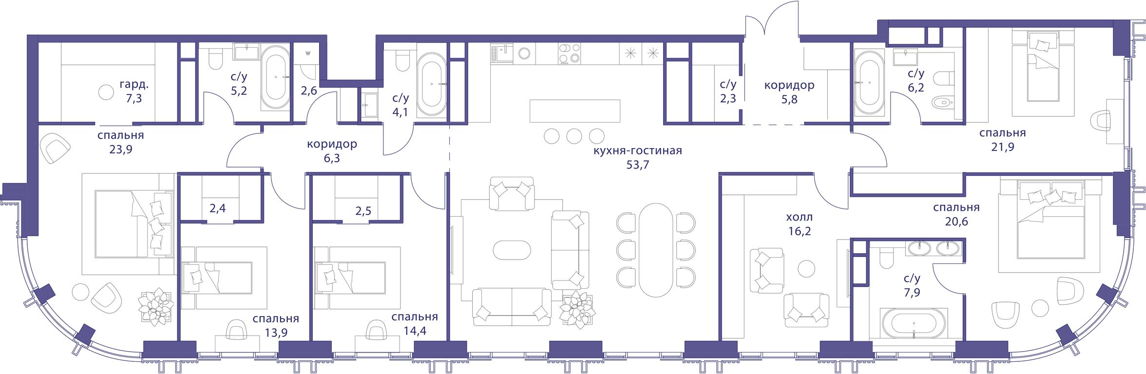 Продажа 5-комн. квартиры, 224,5 м² в ЖК «Татарская 35», Большая Татарская улица, Москва, Россия #1 Продажа 5-комн. квартиры, 224,5 м² в ЖК «Татарская 35», Большая Татарская улица, Москва, Россия #1