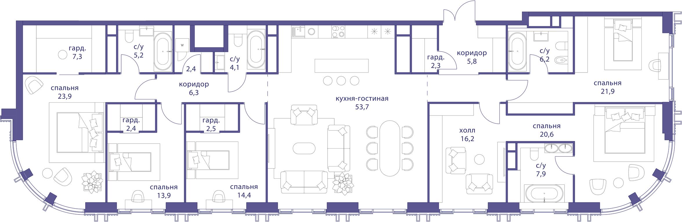 Продажа 5-комн. квартиры, 224,4 м² в ЖК «Татарская 35», Большая Татарская улица, Москва, Россия #1 Продажа 5-комн. квартиры, 224,4 м² в ЖК «Татарская 35», Большая Татарская улица, Москва, Россия #1
