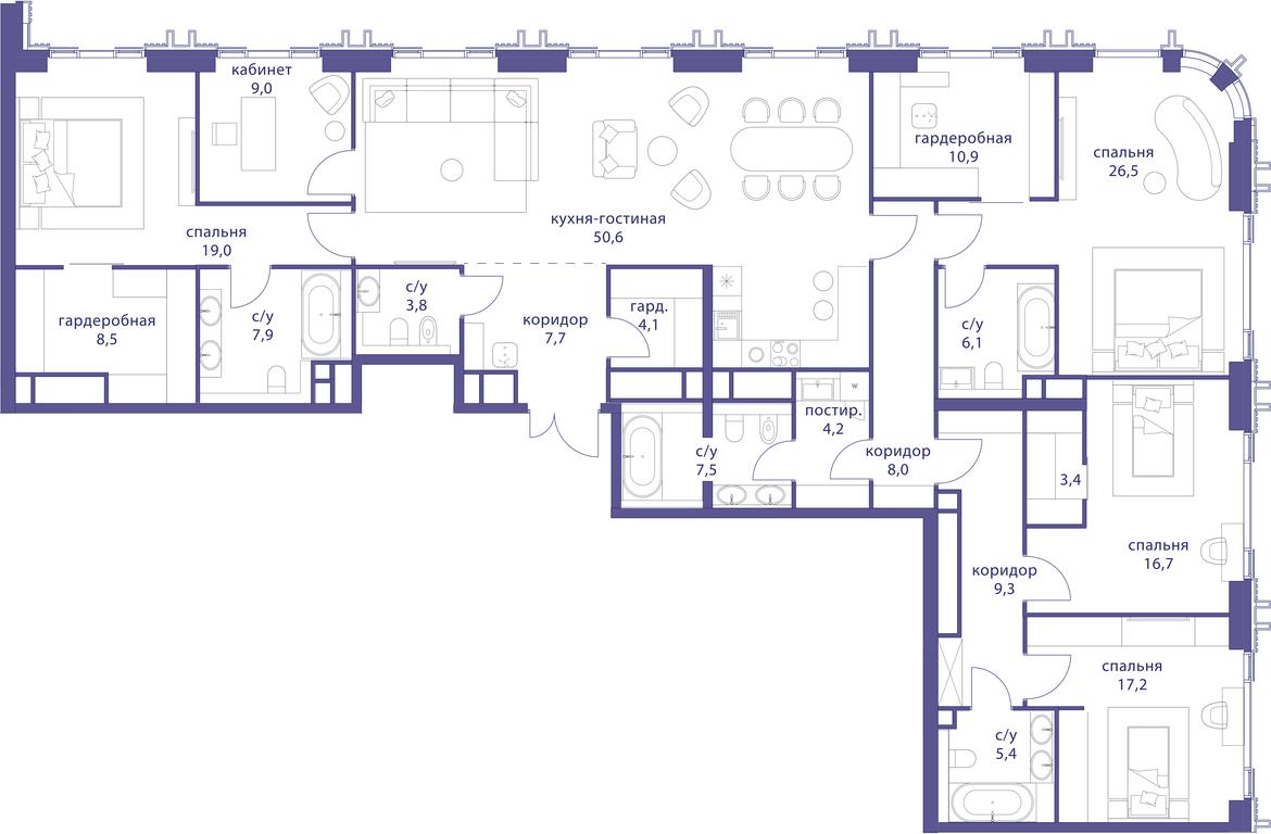 5-BD Apartment Sale, 228平方米 at Tatarskaya 35, Bolshaya Tatarskaya Street, Moscow, Russia #1 5-BD Apartment Sale, 228平方米 at Tatarskaya 35, Bolshaya Tatarskaya Street, Moscow, Russia #1