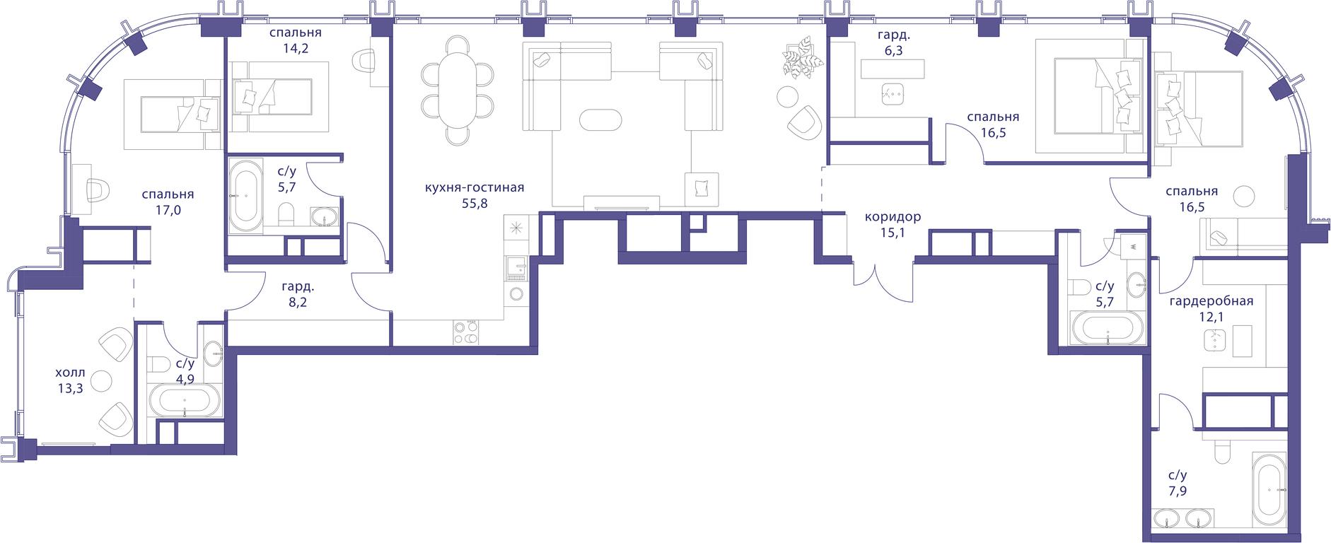 4-BD Apartment Sale, 201 sq. m. at Tatarskaya 35, Bolshaya Tatarskaya Street, Moscow, Russia #1 4-BD Apartment Sale, 201 sq. m. at Tatarskaya 35, Bolshaya Tatarskaya Street, Moscow, Russia #1