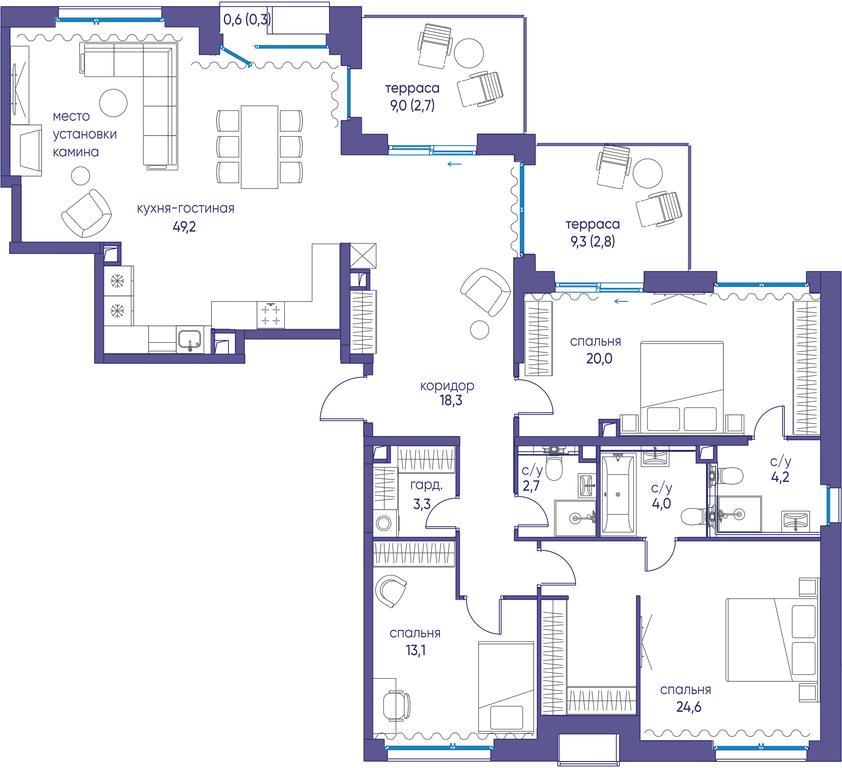 4-BD Apartment Sale, 145.2 sq. m. at Ostrov, Nizhnye Mnyovniki Street, 37Ас4, Moscow, Russia #1 4-BD Apartment Sale, 145.2 sq. m. at Ostrov, Nizhnye Mnyovniki Street, 37Ас4, Moscow, Russia #1