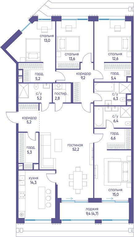 5-BD Apartment Sale, 168平方米 at Ostrov, Nizhnye Mnyovniki Street, 37Ас4, Moscow, Russia #1 5-BD Apartment Sale, 168平方米 at Ostrov, Nizhnye Mnyovniki Street, 37Ас4, Moscow, Russia #1