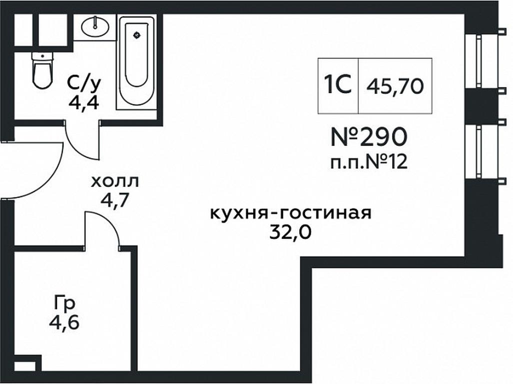 Apartment Sale, 45.7 sq. m. at Stremyannyj 2, Stremyanniy Lane, 2, Moscow, Russia #1 Apartment Sale, 45.7 sq. m. at Stremyannyj 2, Stremyanniy Lane, 2, Moscow, Russia #1