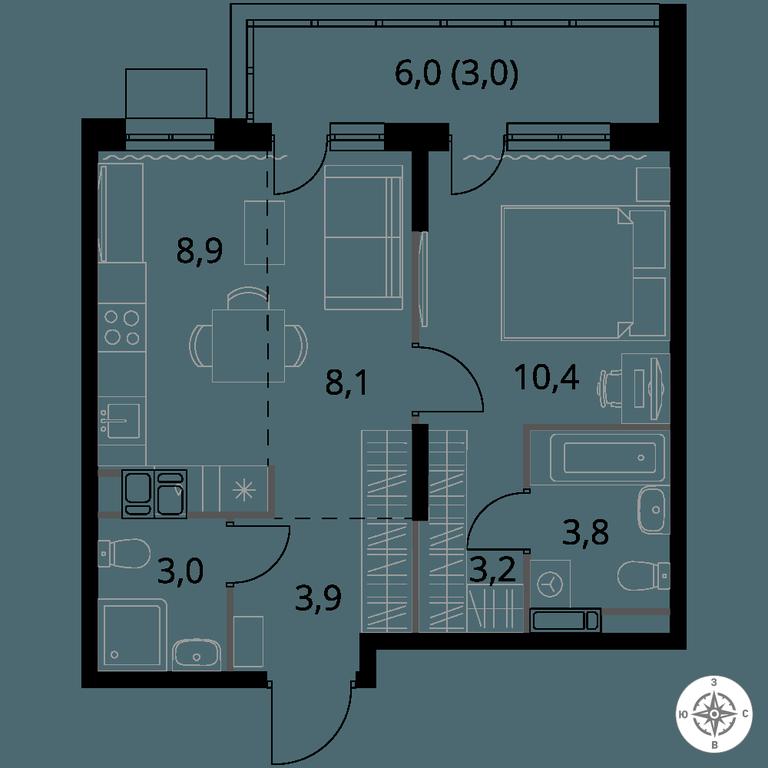 2-BD Apartment Sale, 44.3 sq. m. at 1-y Salarevskiy, Kiyevskoye Highway, Moskovskiy Settlement, Moscow, Russia #1 2-BD Apartment Sale, 44.3 sq. m. at 1-y Salarevskiy, Kiyevskoye Highway, Moskovskiy Settlement, Moscow, Russia #1