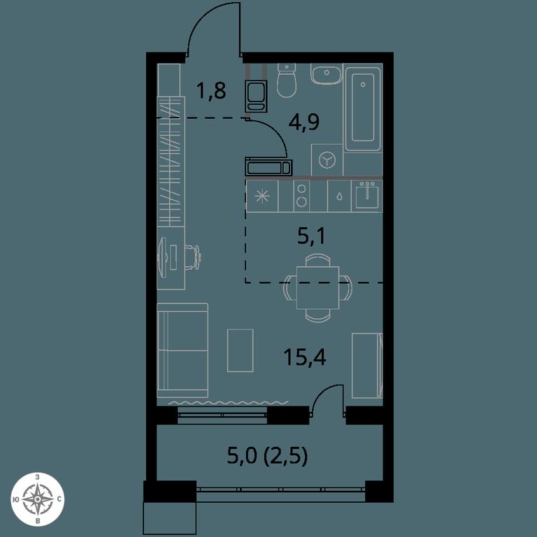 Apartment Sale, 29.7 sq. m. at 1-y Salarevskiy, Kiyevskoye Highway, Moskovskiy Settlement, Moscow, Russia #1 Apartment Sale, 29.7 sq. m. at 1-y Salarevskiy, Kiyevskoye Highway, Moskovskiy Settlement, Moscow, Russia #1