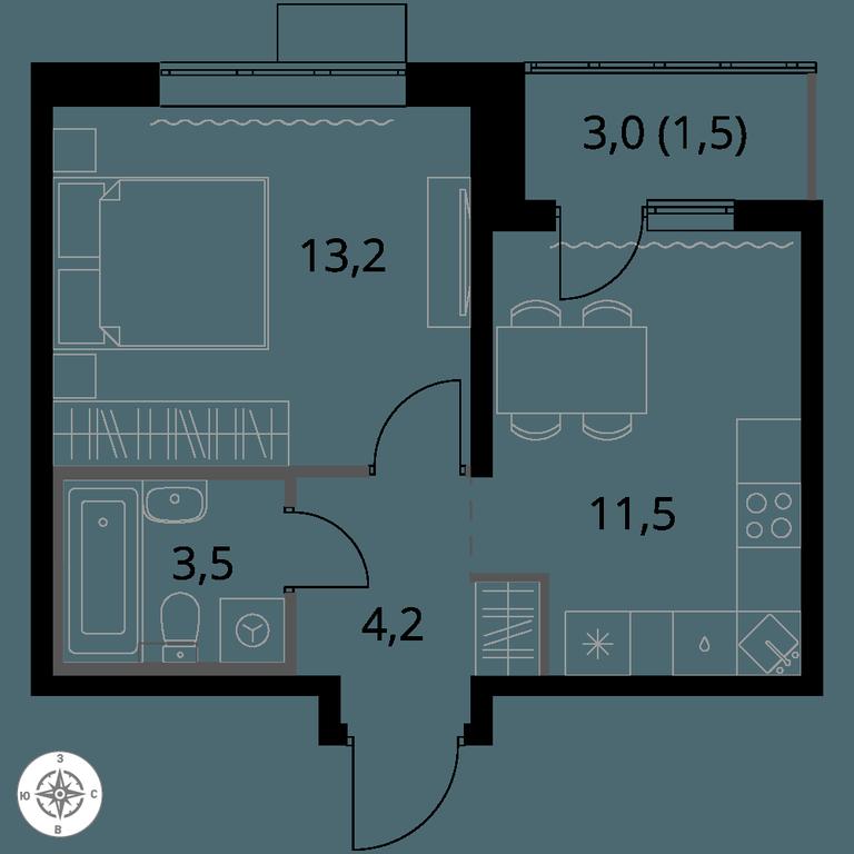 1-BD Apartment Sale, 33.9 sq. m. at 1-y Salarevskiy, Kiyevskoye Highway, Moskovskiy Settlement, Moscow, Russia #1 1-BD Apartment Sale, 33.9 sq. m. at 1-y Salarevskiy, Kiyevskoye Highway, Moskovskiy Settlement, Moscow, Russia #1