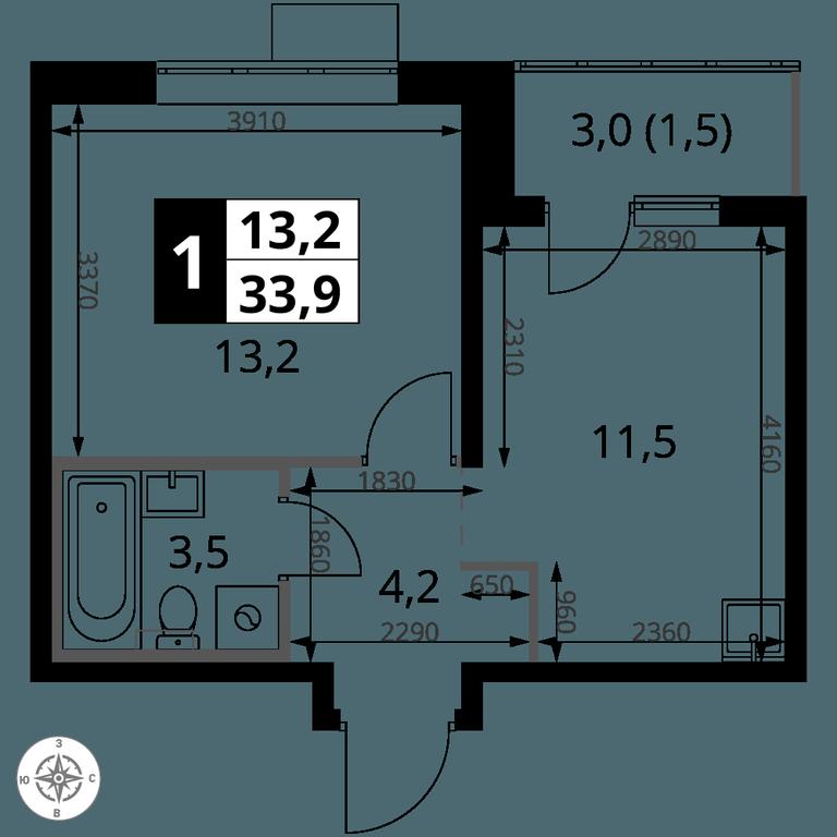1-BD Apartment Sale, 33.9 sq. m. at 1-y Salarevskiy, Kiyevskoye Highway, Moskovskiy Settlement, Moscow, Russia #2 1-BD Apartment Sale, 33.9 sq. m. at 1-y Salarevskiy, Kiyevskoye Highway, Moskovskiy Settlement, Moscow, Russia #2