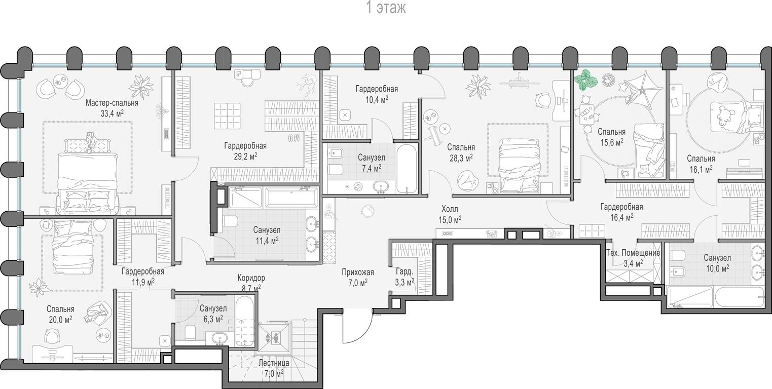 5-BD Apartment Sale, 528.8平方米 at Frunzenskaya naberezhnaya, Frunzenskaya Embankment, 30, Moscow, Russia #1