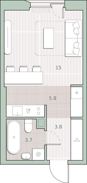 Apartment Sale, 28.3 sq. m. at Sreda na Lobachevskogo, Ochakovskoye Highway, Moscow, Russia #1 Apartment Sale, 28.3 sq. m. at Sreda na Lobachevskogo, Ochakovskoye Highway, Moscow, Russia #1