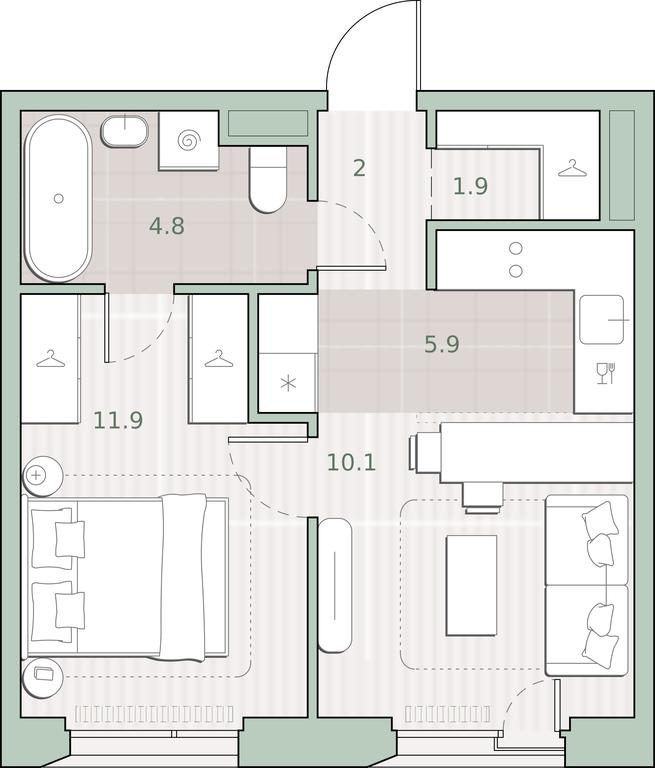 1-BD Apartment Sale, 36.6 sq. m. at Sreda na Lobachevskogo, Ochakovskoye Highway, Moscow, Russia #1 1-BD Apartment Sale, 36.6 sq. m. at Sreda na Lobachevskogo, Ochakovskoye Highway, Moscow, Russia #1