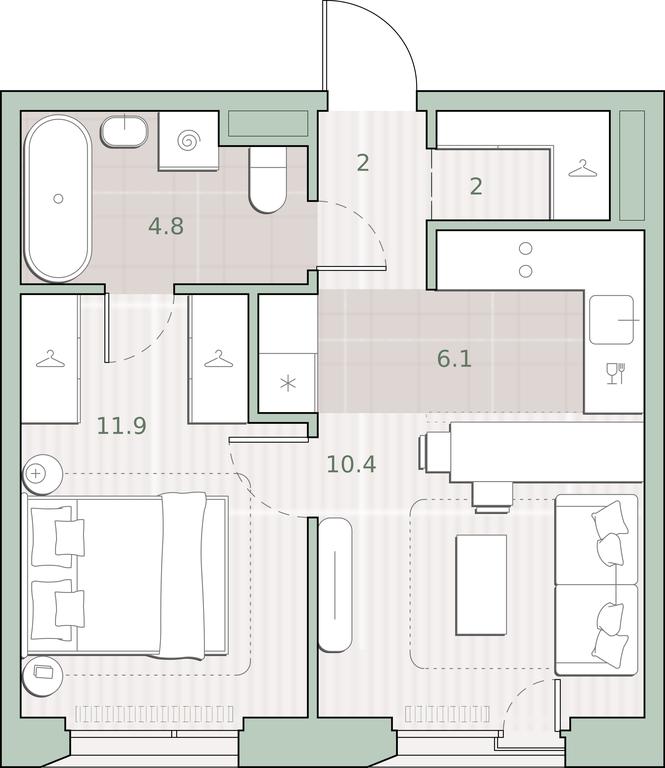 Продажа 1-комн. квартиры, 37,2 м² в ЖК «Среда на Лобачевского», Очаковское шоссе, Москва, Россия #1 Продажа 1-комн. квартиры, 37,2 м² в ЖК «Среда на Лобачевского», Очаковское шоссе, Москва, Россия #1