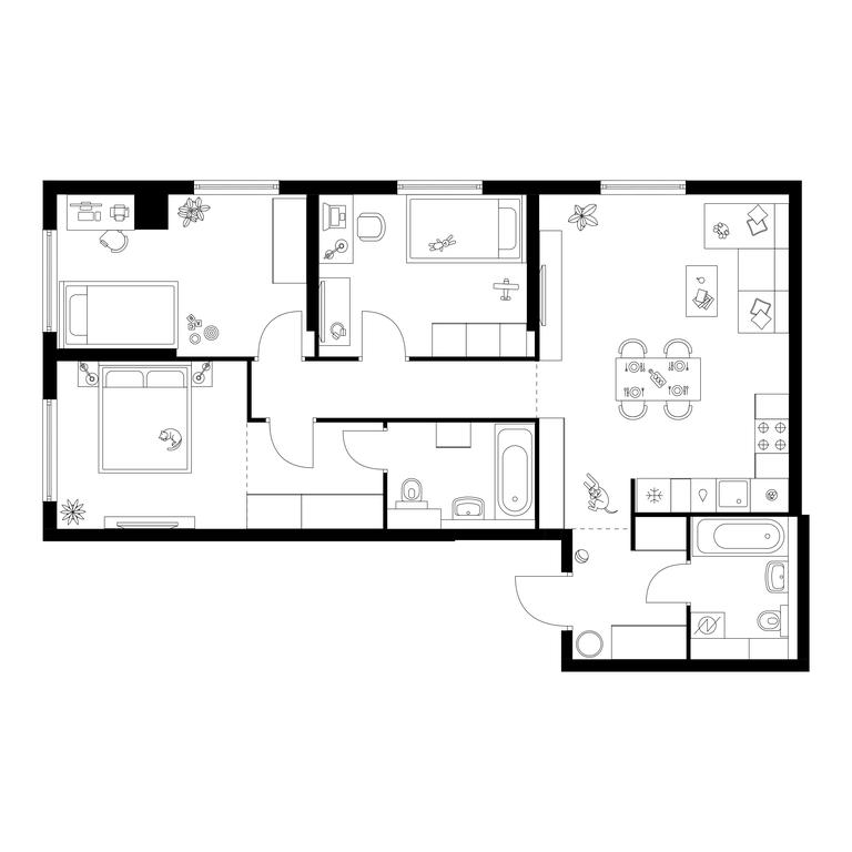 3-BD Apartment Sale, 81.9 sq. m. at Kronshtadtskiy 9, Kronshtadtsky Boulevard, 9с21, Moscow, Russia #1