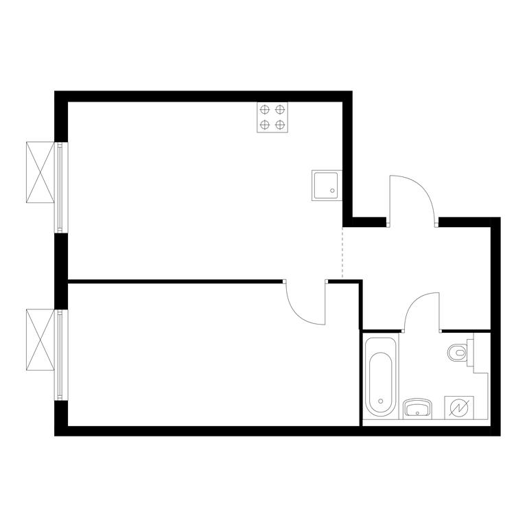 1-BD Apartment Sale, 44.4 sq. m. at Liublinskiy Park, Lyublinskaya Street, 78к2, Moscow, Russia #1 1-BD Apartment Sale, 44.4 sq. m. at Liublinskiy Park, Lyublinskaya Street, 78к2, Moscow, Russia #1