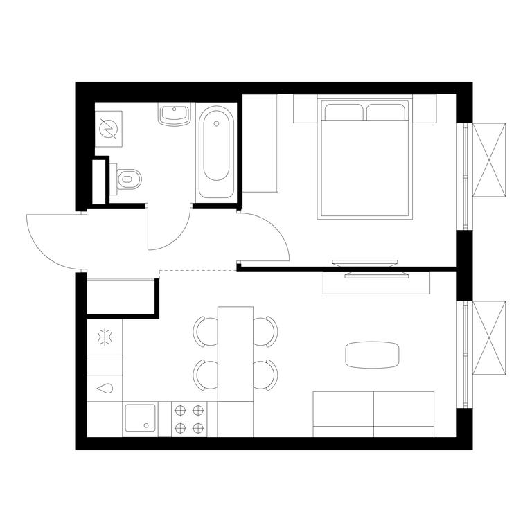 1-BD Apartment Sale, 34.2 sq. m. at Volzhskiy Park, 1st Grayvoronovsky Drive, 3с11, Moscow, Russia #1