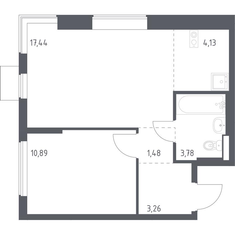 Apartment Sale, 40.98 sq. m. at Gorki Park, Shkolnaya ulitsa, 2, derevnya Korobovo, Leninskiy City District, Moscow Region, Russia #1 Apartment Sale, 40.98 sq. m. at Gorki Park, Shkolnaya ulitsa, 2, derevnya Korobovo, Leninskiy City District, Moscow Region, Russia #1