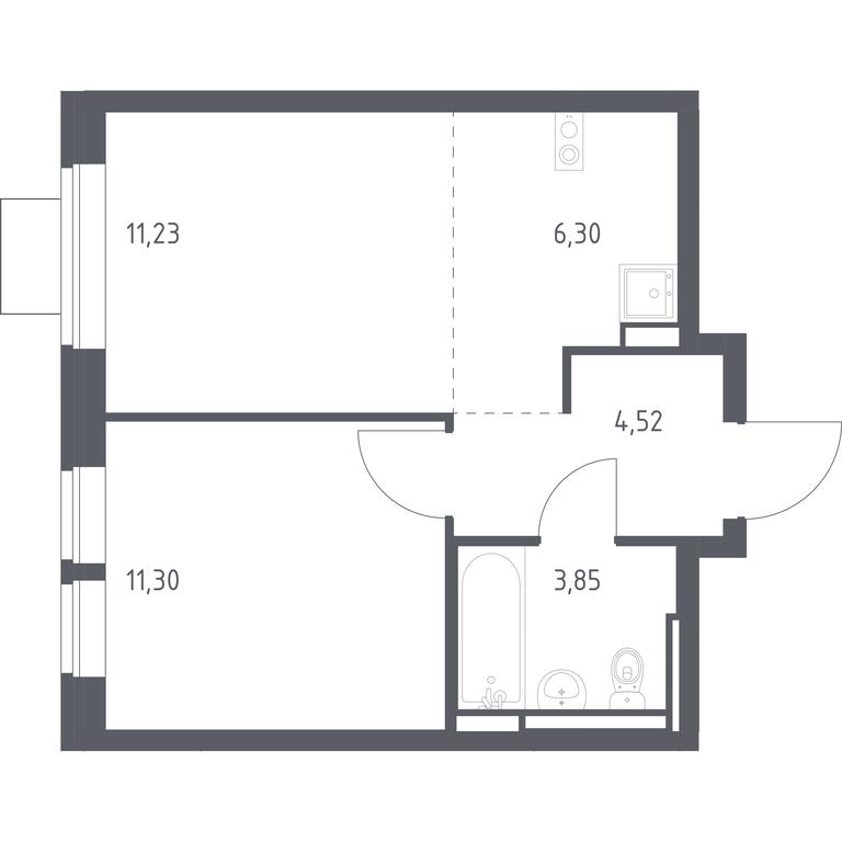 Apartment Sale, 37.2 sq. m. at Bogdanovskiy Les, derevnya Bogdanikha, Leninskiy City District, Moscow Region, Russia #1 Apartment Sale, 37.2 sq. m. at Bogdanovskiy Les, derevnya Bogdanikha, Leninskiy City District, Moscow Region, Russia #1