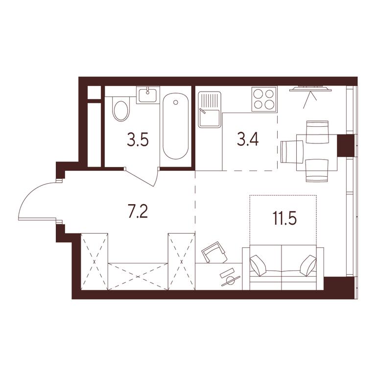 Apartment Sale, 25.6 sq. m. at INDY TOWERS (Indi Tauerz), Kuusinen Street, Moscow, Russia #1 Apartment Sale, 25.6 sq. m. at INDY TOWERS (Indi Tauerz), Kuusinen Street, Moscow, Russia #1