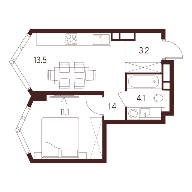 1-BD Apartment Sale, 33.3 sq. m. at INDY TOWERS (Indi Tauerz), Kuusinen Street, Moscow, Russia #1 1-BD Apartment Sale, 33.3 sq. m. at INDY TOWERS (Indi Tauerz), Kuusinen Street, Moscow, Russia #1