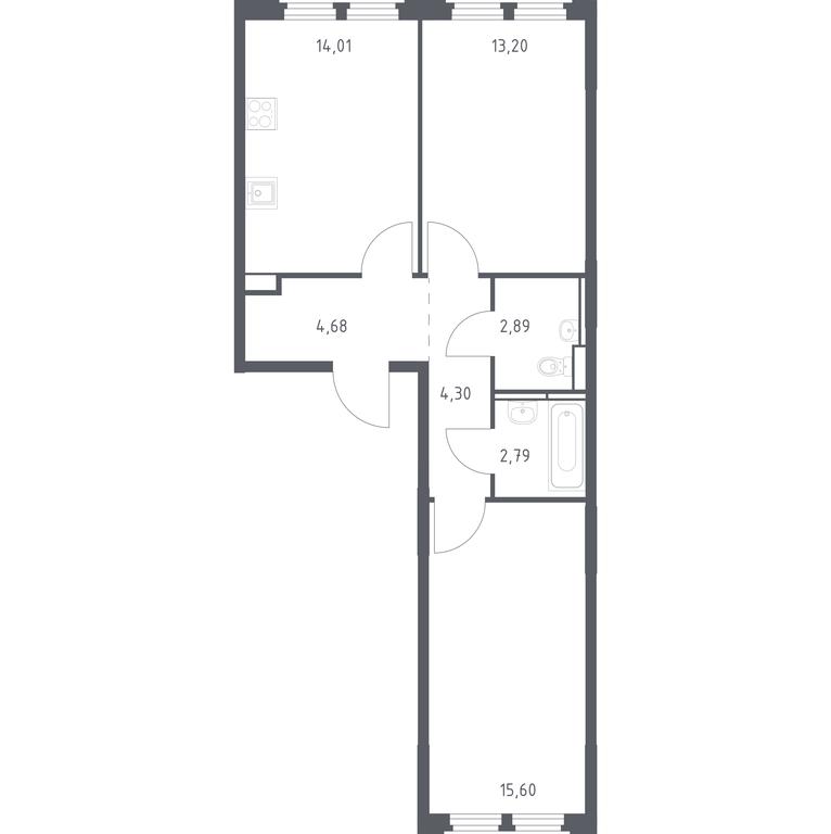 1-BD Apartment Sale, 57.47 sq. m. at Kosmicheskiy kvartal, M.K. Tikhonravova Street, Yubileyniy Microdistrict, Korolyov, Moscow Region, Russia #1 1-BD Apartment Sale, 57.47 sq. m. at Kosmicheskiy kvartal, M.K. Tikhonravova Street, Yubileyniy Microdistrict, Korolyov, Moscow Region, Russia #1