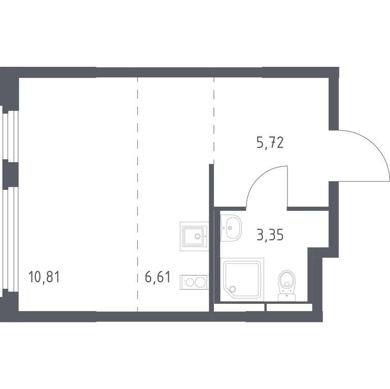 Apartment Sale, 26.49 sq. m. at Kosmicheskiy kvartal, M.K. Tikhonravova Street, Yubileyniy Microdistrict, Korolyov, Moscow Region, Russia #1 Apartment Sale, 26.49 sq. m. at Kosmicheskiy kvartal, M.K. Tikhonravova Street, Yubileyniy Microdistrict, Korolyov, Moscow Region, Russia #1