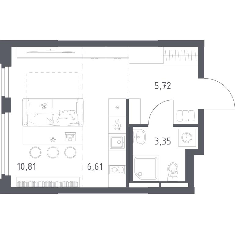 Apartment Sale, 26.49 sq. m. at Kosmicheskiy kvartal, M.K. Tikhonravova Street, Yubileyniy Microdistrict, Korolyov, Moscow Region, Russia #2 Apartment Sale, 26.49 sq. m. at Kosmicheskiy kvartal, M.K. Tikhonravova Street, Yubileyniy Microdistrict, Korolyov, Moscow Region, Russia #2