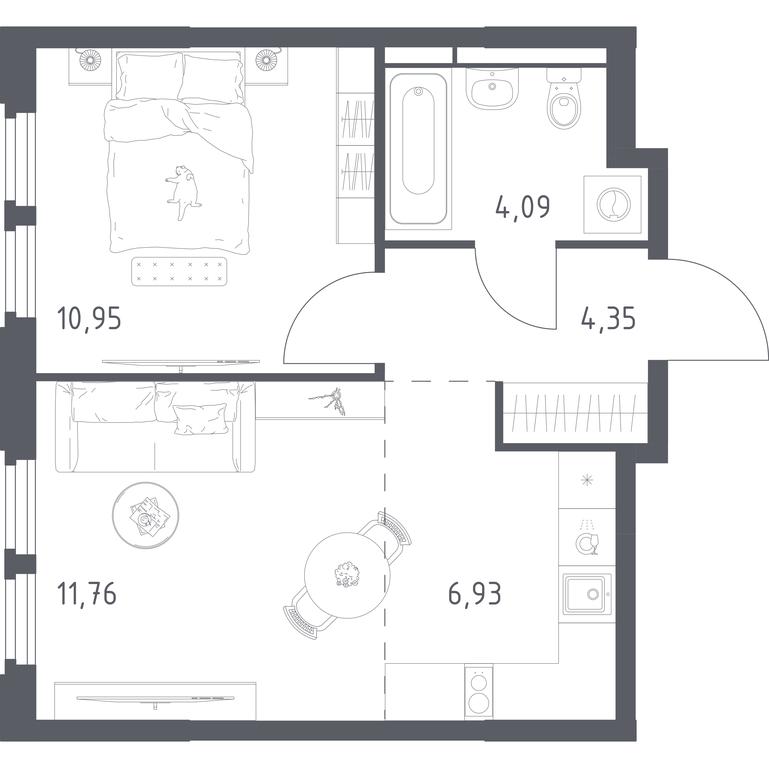 Apartment Sale, 38.08 sq. m. at Kosmicheskiy kvartal, M.K. Tikhonravova Street, Yubileyniy Microdistrict, Korolyov, Moscow Region, Russia #2 Apartment Sale, 38.08 sq. m. at Kosmicheskiy kvartal, M.K. Tikhonravova Street, Yubileyniy Microdistrict, Korolyov, Moscow Region, Russia #2