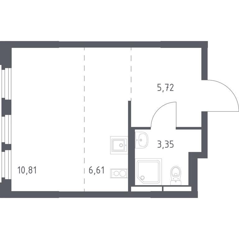 Apartment Sale, 26.49 sq. m. at Kosmicheskiy kvartal, M.K. Tikhonravova Street, Yubileyniy Microdistrict, Korolyov, Moscow Region, Russia #1 Apartment Sale, 26.49 sq. m. at Kosmicheskiy kvartal, M.K. Tikhonravova Street, Yubileyniy Microdistrict, Korolyov, Moscow Region, Russia #1