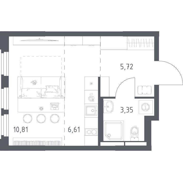 Apartment Sale, 26.49 sq. m. at Kosmicheskiy kvartal, M.K. Tikhonravova Street, Yubileyniy Microdistrict, Korolyov, Moscow Region, Russia #2 Apartment Sale, 26.49 sq. m. at Kosmicheskiy kvartal, M.K. Tikhonravova Street, Yubileyniy Microdistrict, Korolyov, Moscow Region, Russia #2