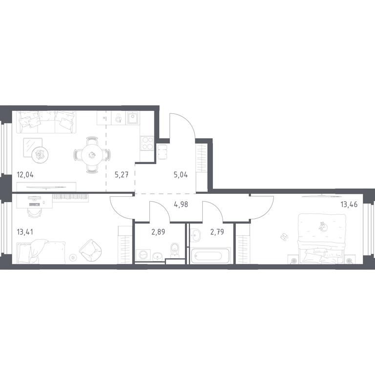 1-BD Apartment Sale, 59.88平方米 at Kosmicheskiy kvartal, M.K. Tikhonravova Street, Yubileyniy Microdistrict, Korolyov, Moscow Region, Russia #2 1-BD Apartment Sale, 59.88平方米 at Kosmicheskiy kvartal, M.K. Tikhonravova Street, Yubileyniy Microdistrict, Korolyov, Moscow Region, Russia #2