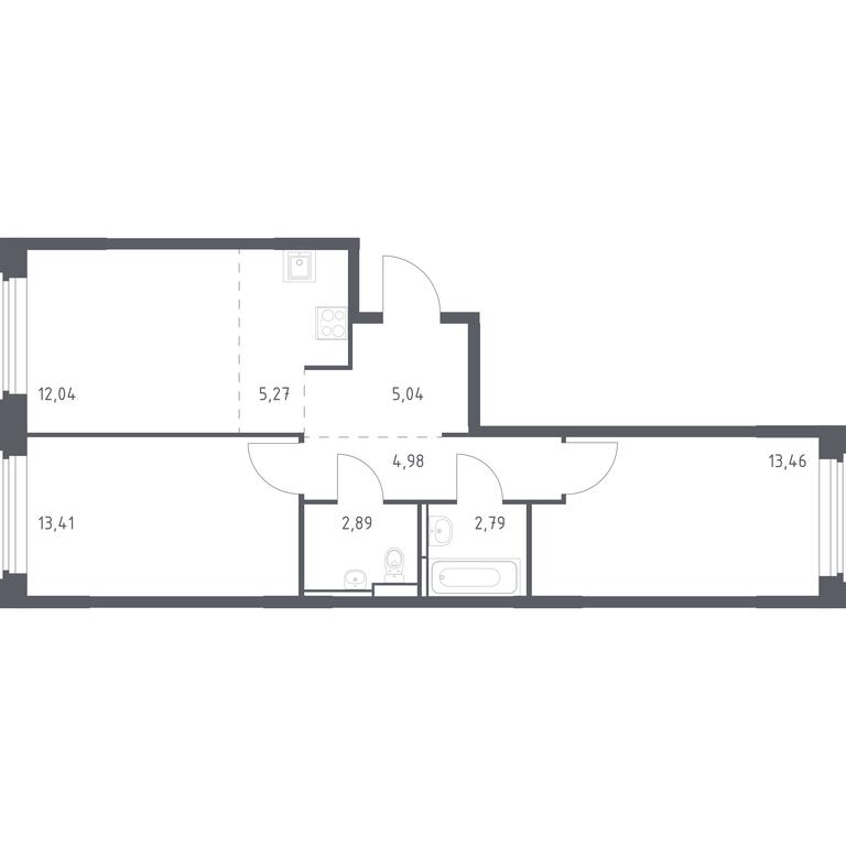 1-BD Apartment Sale, 59.88平方米 at Kosmicheskiy kvartal, M.K. Tikhonravova Street, Yubileyniy Microdistrict, Korolyov, Moscow Region, Russia #1 1-BD Apartment Sale, 59.88平方米 at Kosmicheskiy kvartal, M.K. Tikhonravova Street, Yubileyniy Microdistrict, Korolyov, Moscow Region, Russia #1