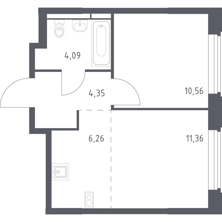 Apartment Sale, 36.62平方米 at Kosmicheskiy kvartal, M.K. Tikhonravova Street, Yubileyniy Microdistrict, Korolyov, Moscow Region, Russia #1 Apartment Sale, 36.62平方米 at Kosmicheskiy kvartal, M.K. Tikhonravova Street, Yubileyniy Microdistrict, Korolyov, Moscow Region, Russia #1