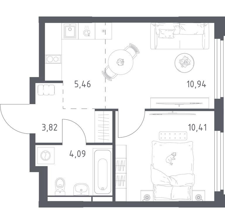 Apartment Sale, 34.72平方米 at Kosmicheskiy kvartal, M.K. Tikhonravova Street, Yubileyniy Microdistrict, Korolyov, Moscow Region, Russia #2 Apartment Sale, 34.72平方米 at Kosmicheskiy kvartal, M.K. Tikhonravova Street, Yubileyniy Microdistrict, Korolyov, Moscow Region, Russia #2