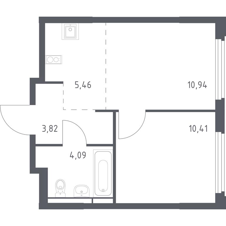 Apartment Sale, 34.72平方米 at Kosmicheskiy kvartal, M.K. Tikhonravova Street, Yubileyniy Microdistrict, Korolyov, Moscow Region, Russia #1 Apartment Sale, 34.72平方米 at Kosmicheskiy kvartal, M.K. Tikhonravova Street, Yubileyniy Microdistrict, Korolyov, Moscow Region, Russia #1