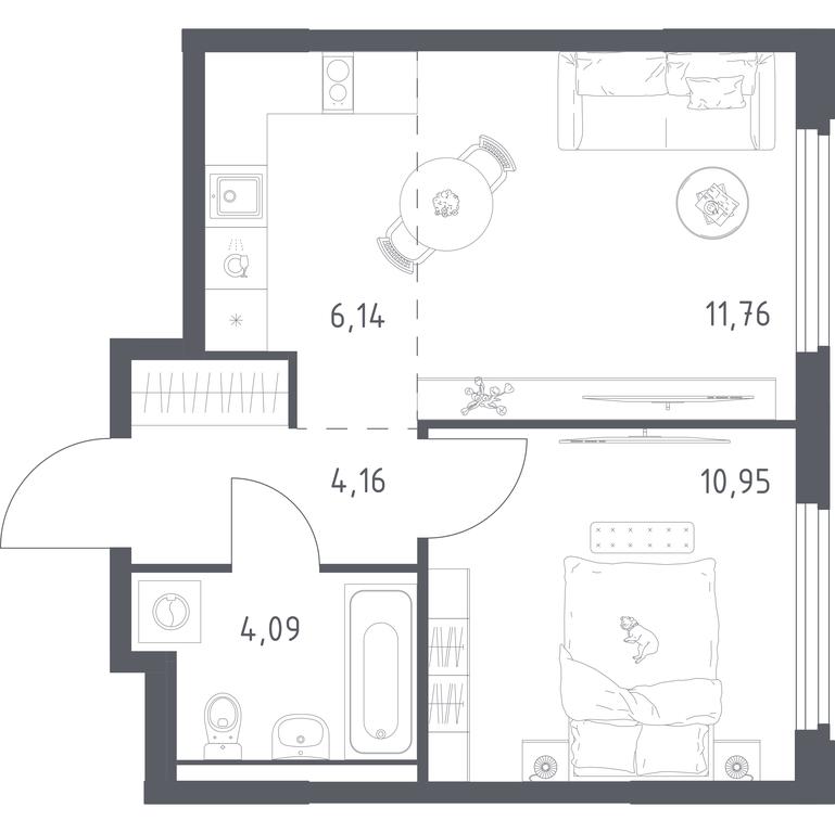 Apartment Sale, 37.1 sq. m. at Kosmicheskiy kvartal, M.K. Tikhonravova Street, Yubileyniy Microdistrict, Korolyov, Moscow Region, Russia #2 Apartment Sale, 37.1 sq. m. at Kosmicheskiy kvartal, M.K. Tikhonravova Street, Yubileyniy Microdistrict, Korolyov, Moscow Region, Russia #2