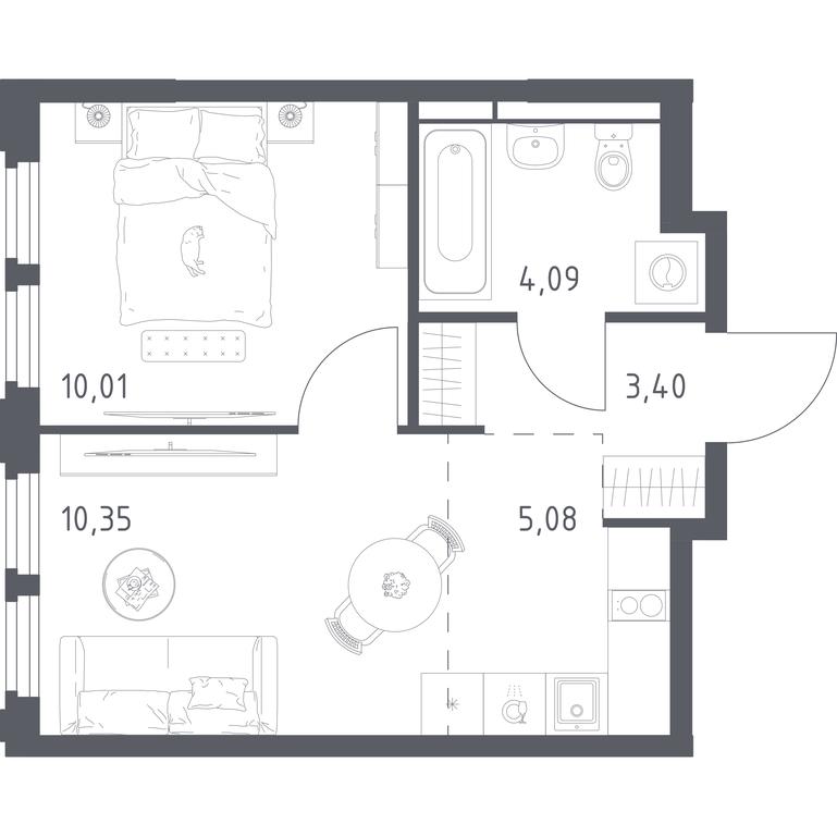 Apartment Sale, 32.93平方米 at Kosmicheskiy kvartal, M.K. Tikhonravova Street, Yubileyniy Microdistrict, Korolyov, Moscow Region, Russia #2 Apartment Sale, 32.93平方米 at Kosmicheskiy kvartal, M.K. Tikhonravova Street, Yubileyniy Microdistrict, Korolyov, Moscow Region, Russia #2