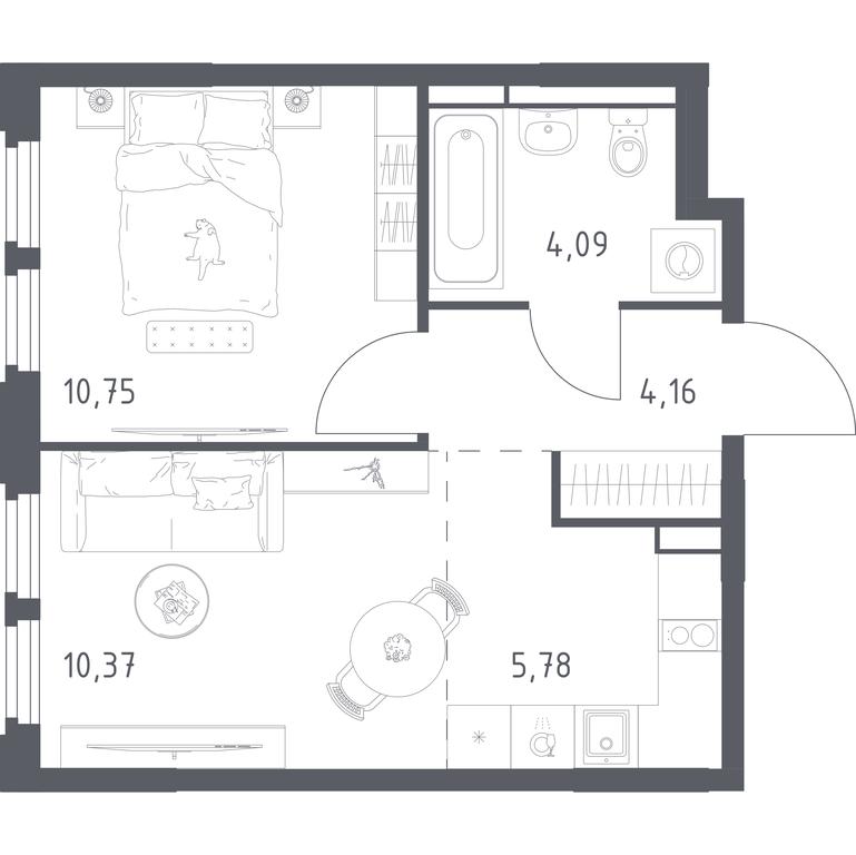 Apartment Sale, 35.15 sq. m. at Kosmicheskiy kvartal, M.K. Tikhonravova Street, Yubileyniy Microdistrict, Korolyov, Moscow Region, Russia #2 Apartment Sale, 35.15 sq. m. at Kosmicheskiy kvartal, M.K. Tikhonravova Street, Yubileyniy Microdistrict, Korolyov, Moscow Region, Russia #2