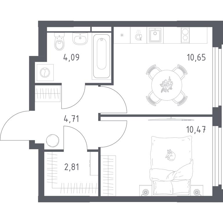Apartment Sale, 32.73 sq. m. at Kosmicheskiy kvartal, M.K. Tikhonravova Street, Yubileyniy Microdistrict, Korolyov, Moscow Region, Russia #2 Apartment Sale, 32.73 sq. m. at Kosmicheskiy kvartal, M.K. Tikhonravova Street, Yubileyniy Microdistrict, Korolyov, Moscow Region, Russia #2