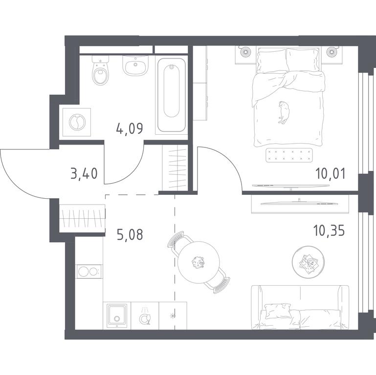 Apartment Sale, 32.93平方米 at Kosmicheskiy kvartal, M.K. Tikhonravova Street, Yubileyniy Microdistrict, Korolyov, Moscow Region, Russia #2 Apartment Sale, 32.93平方米 at Kosmicheskiy kvartal, M.K. Tikhonravova Street, Yubileyniy Microdistrict, Korolyov, Moscow Region, Russia #2