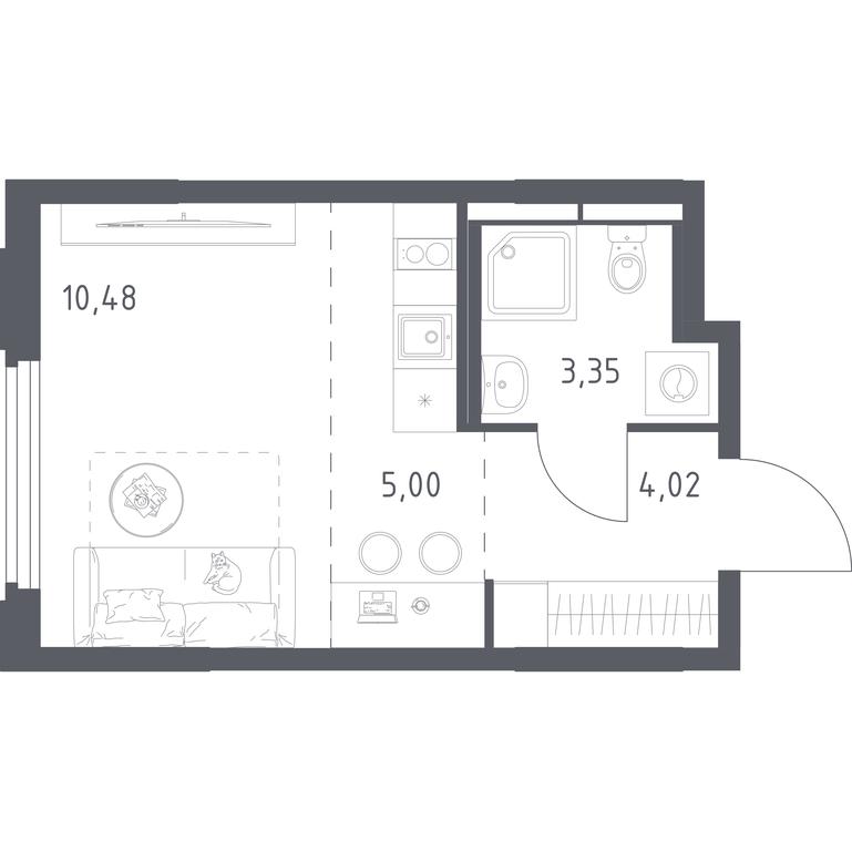 Apartment Sale, 22.85 sq. m. at Kosmicheskiy kvartal, M.K. Tikhonravova Street, Yubileyniy Microdistrict, Korolyov, Moscow Region, Russia #2 Apartment Sale, 22.85 sq. m. at Kosmicheskiy kvartal, M.K. Tikhonravova Street, Yubileyniy Microdistrict, Korolyov, Moscow Region, Russia #2