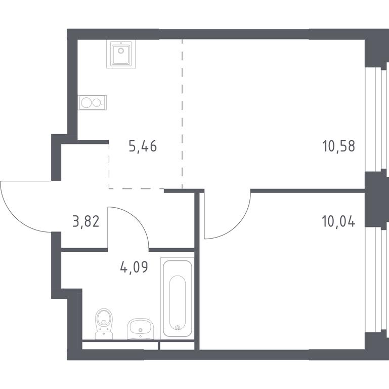 Apartment Sale, 33.99平方米 at Kosmicheskiy kvartal, M.K. Tikhonravova Street, Yubileyniy Microdistrict, Korolyov, Moscow Region, Russia #1 Apartment Sale, 33.99平方米 at Kosmicheskiy kvartal, M.K. Tikhonravova Street, Yubileyniy Microdistrict, Korolyov, Moscow Region, Russia #1