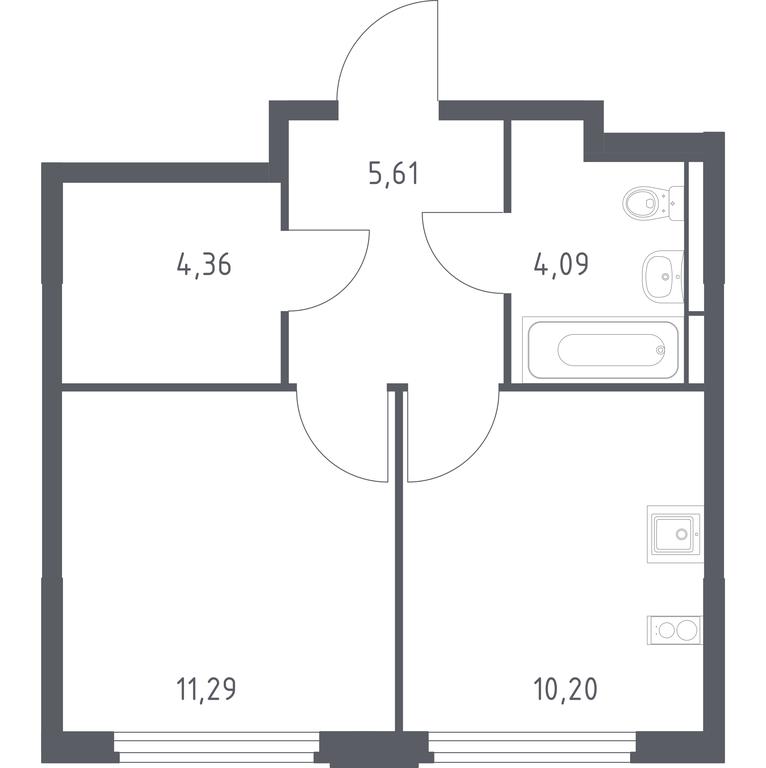 Apartment Sale, 35.55平方米 at Kosmicheskiy kvartal, M.K. Tikhonravova Street, Yubileyniy Microdistrict, Korolyov, Moscow Region, Russia #1 Apartment Sale, 35.55平方米 at Kosmicheskiy kvartal, M.K. Tikhonravova Street, Yubileyniy Microdistrict, Korolyov, Moscow Region, Russia #1