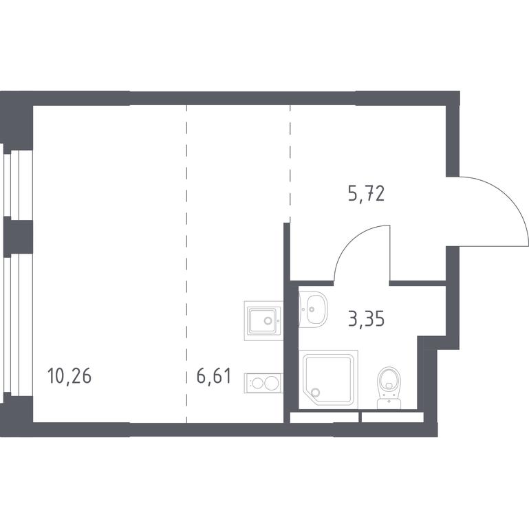 Apartment Sale, 25.94 sq. m. at Kosmicheskiy kvartal, M.K. Tikhonravova Street, Yubileyniy Microdistrict, Korolyov, Moscow Region, Russia #1 Apartment Sale, 25.94 sq. m. at Kosmicheskiy kvartal, M.K. Tikhonravova Street, Yubileyniy Microdistrict, Korolyov, Moscow Region, Russia #1